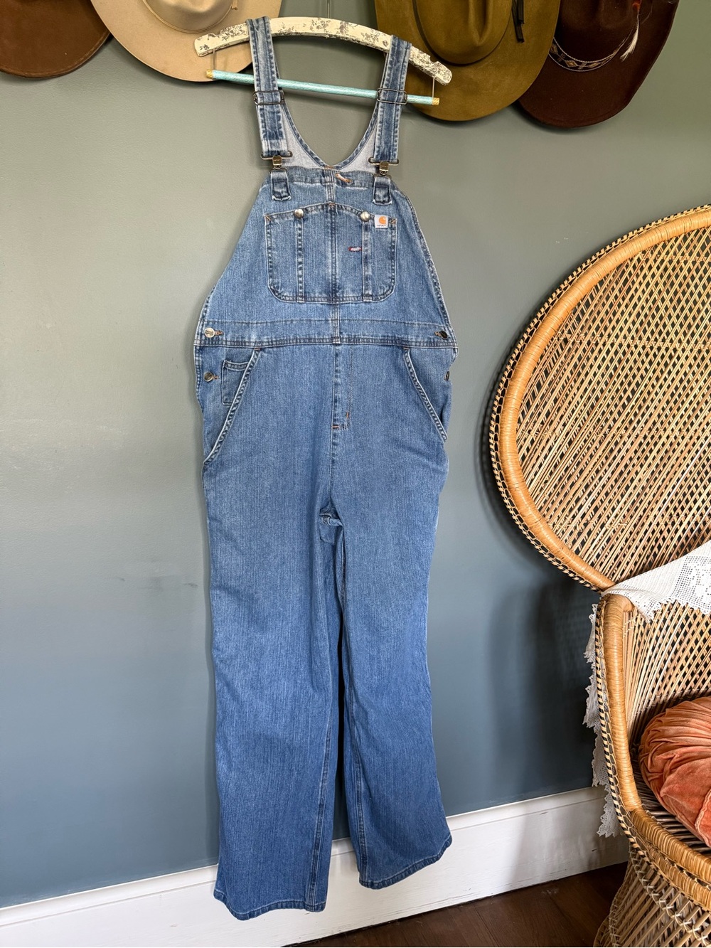 Carhartt Light Blue Denim Women’s Overalls